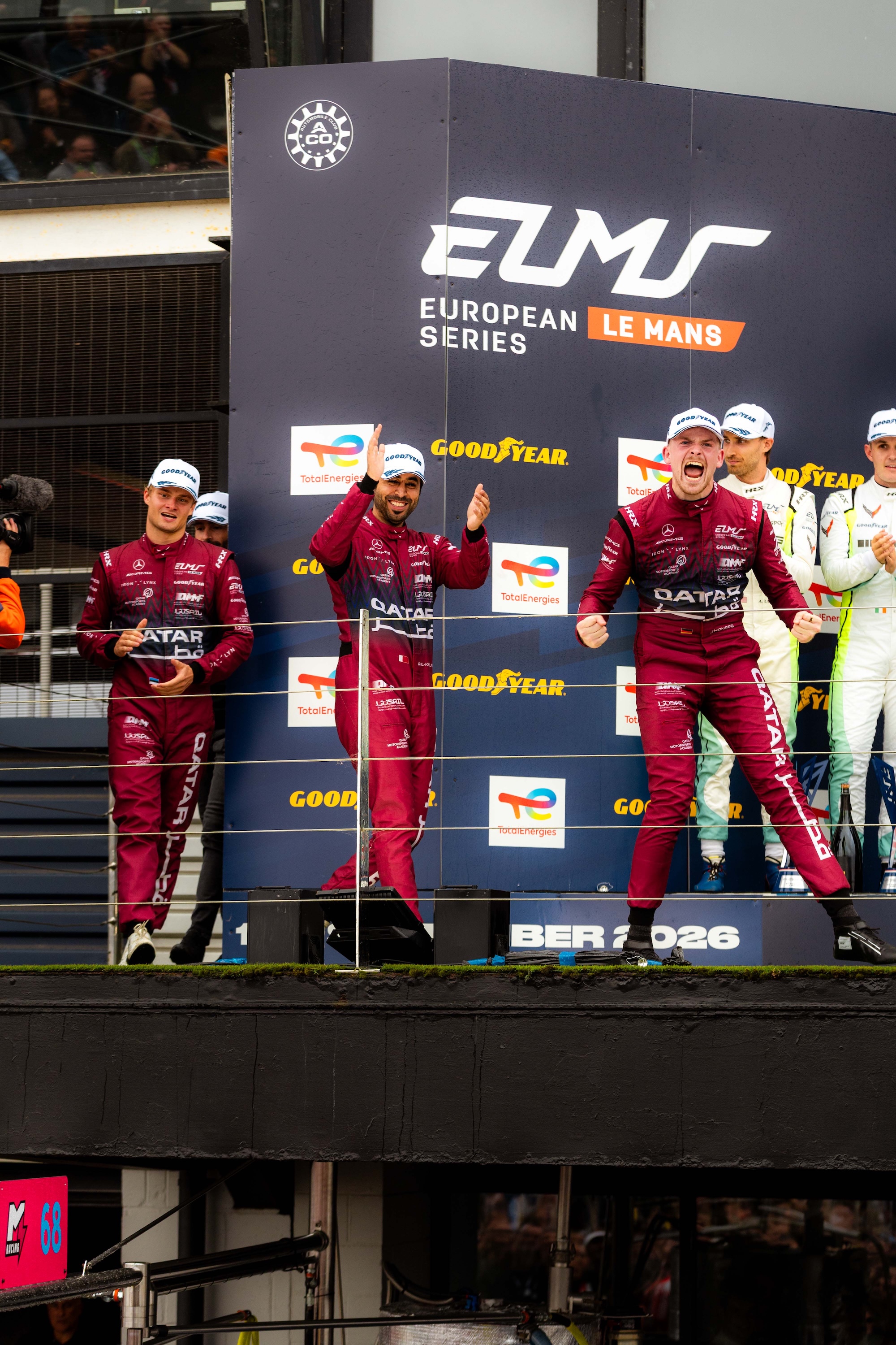 Der Moment auf dem Podium